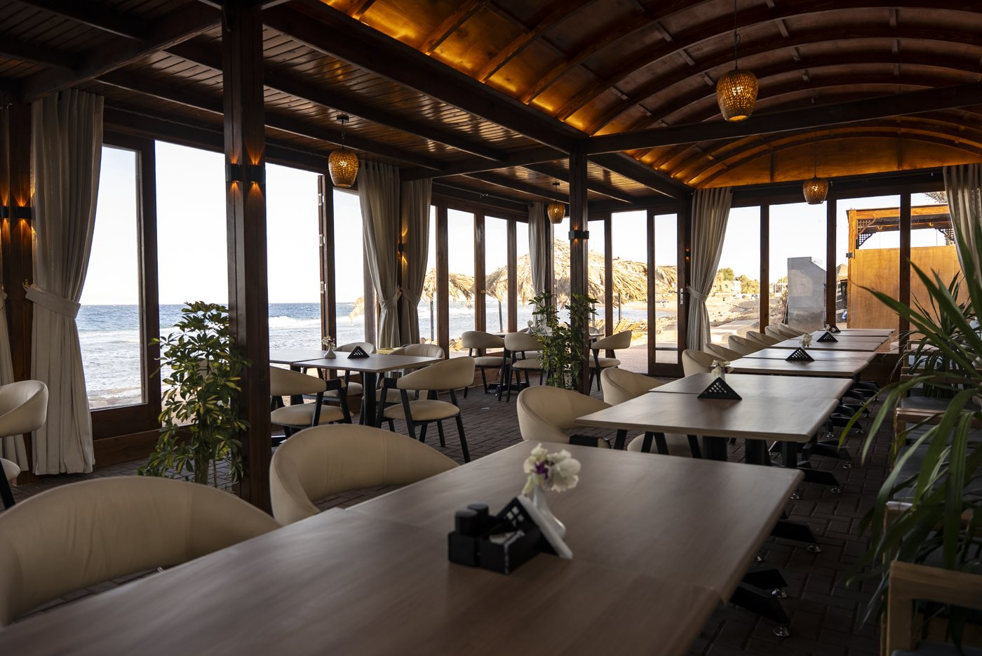 The sea through the dining-room windows