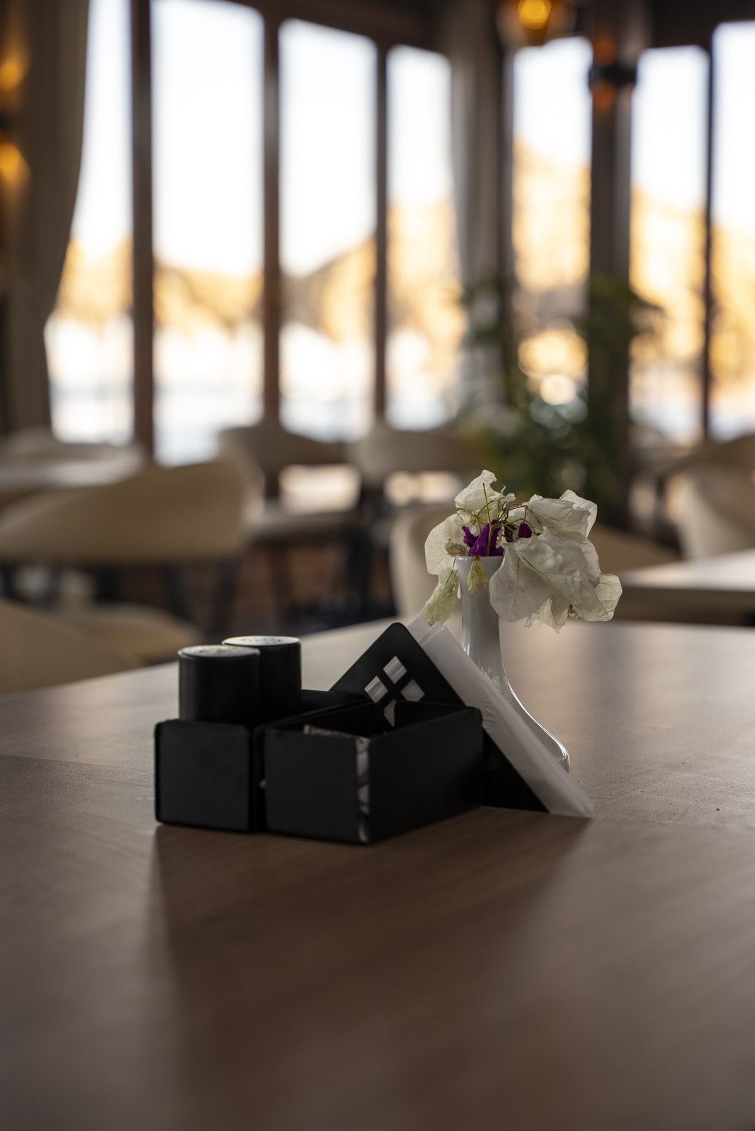 Flowers on a seaside table